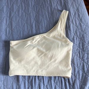 Klassy Network One Shoulder Crop Top